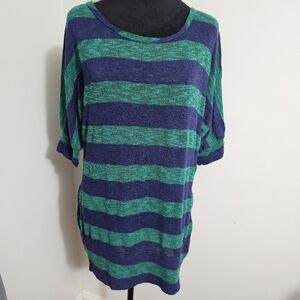 Maurices Striped Green and Blue Women's Top